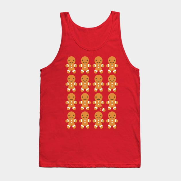 Gingerbread Men Tray - Funny Christmas Cookies Tank Top by TwistedCharm